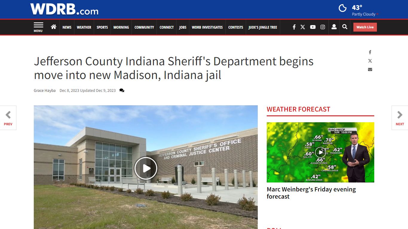 Jefferson County Indiana Sheriff's Department begins move into new ...